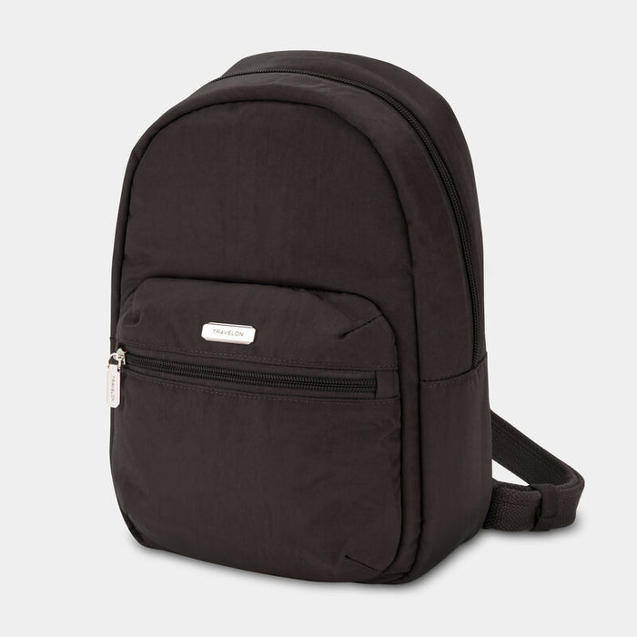 baggallini essential laptop backpack with rfid messenger bag Anti-Theft Essentials Small Backpack