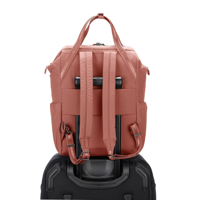 anti theft light pink leather backpack Citysafe® CX Anti-Theft Backpack