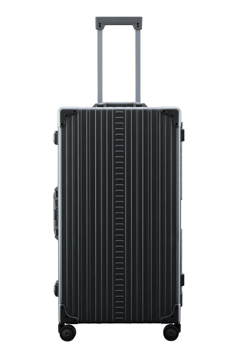 Aleon 30" International Trunk Aluminum Hardside Luggage (Onyx) Black