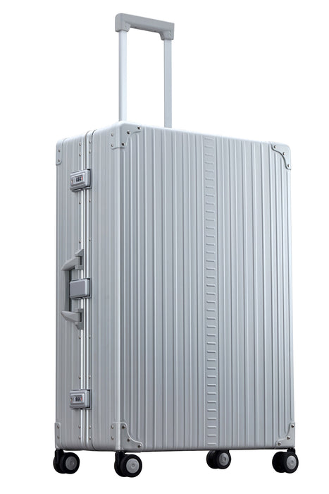 Aleon 32" Macro Traveler Aluminum Hardside Checked Luggage (Platinum) Silver