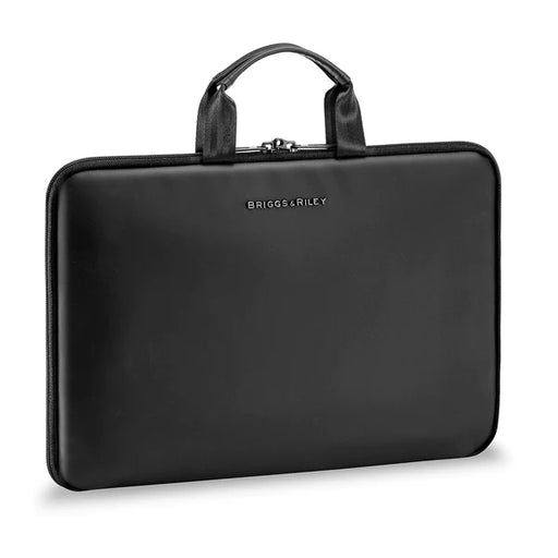 Briggs and riley leather top briefcase