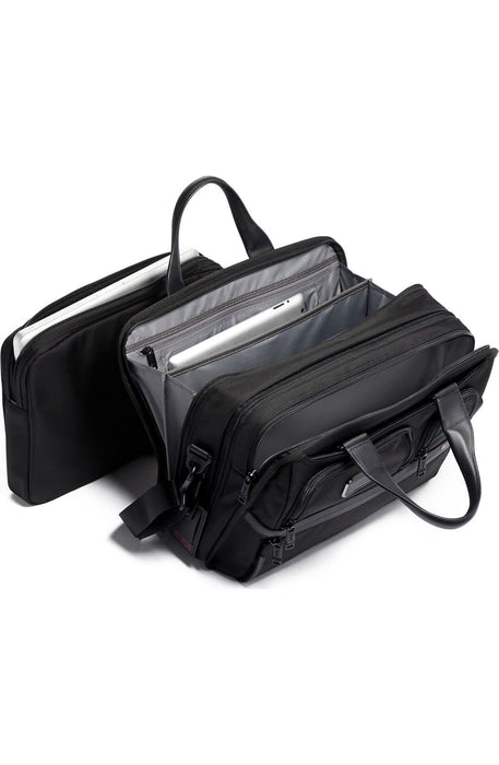 Alpha 3 Expandable Organizer Laptop Briefcase Black